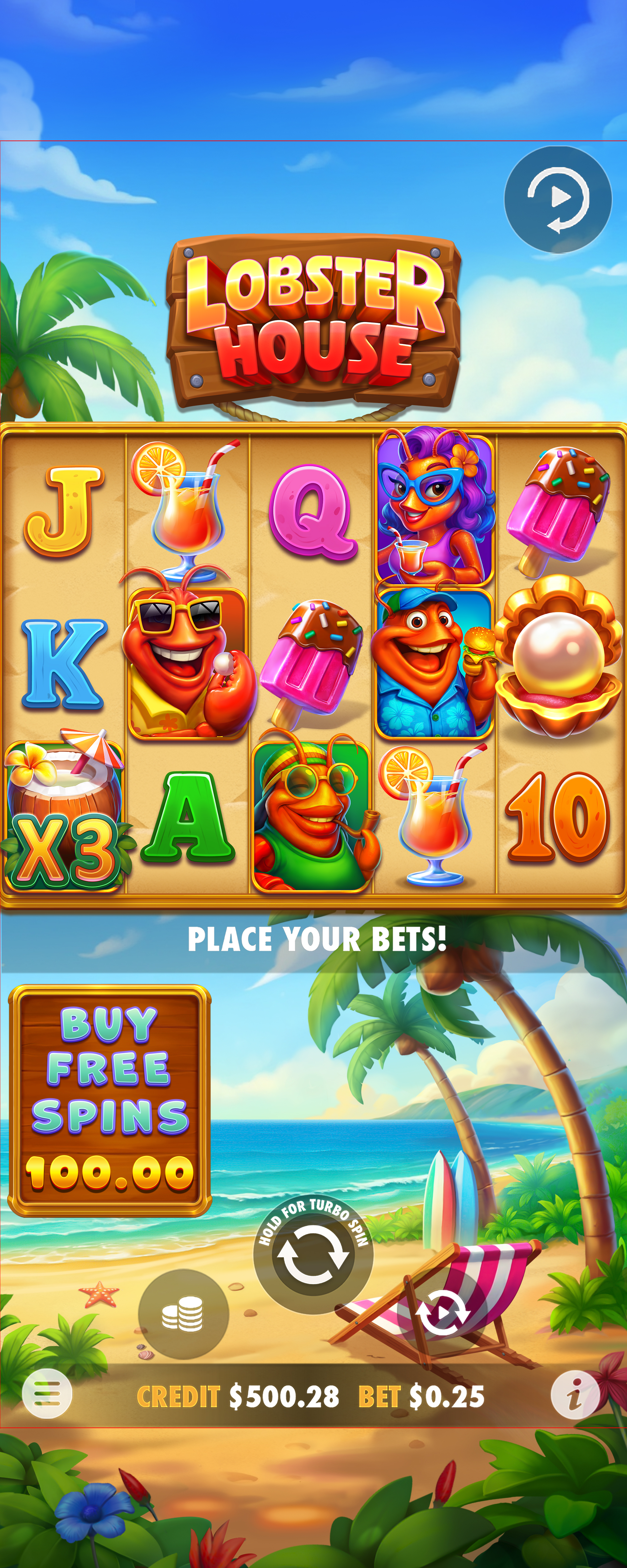 Lobster House - screenshot with slot description 3